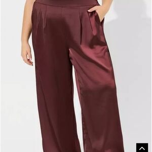 Torrid Wide Leg High-Rise Satin Pant